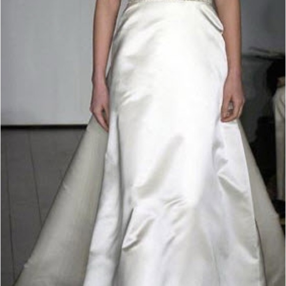 Amsale Ivory Strapless Sleeveless Wedding Gown